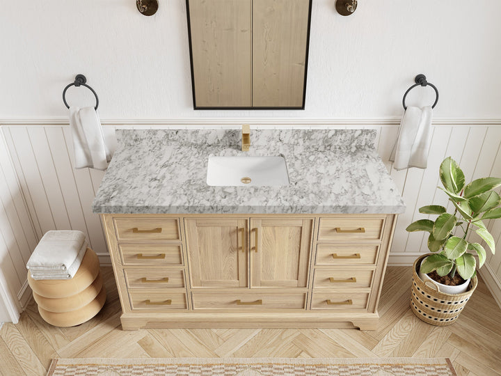 Charlotte White Oak 60 in. W x 22 in. D Single Sink Bathroom Vanity - photo 26