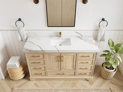Charlotte White Oak 60 in. W x 22 in. D Single Sink Bathroom Vanity - photo 16