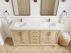 Charlotte White Oak 72 in. W x 22 in. D Double Sink Bathroom Vanity - photo 48
