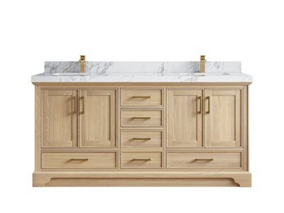 Charlotte White Oak 72 in. W x 22 in. D Double Sink Bathroom Vanity - Willow Bath and Vanity
