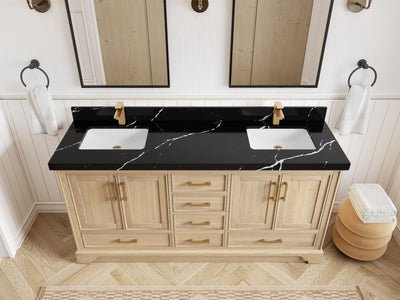 Charlotte White Oak 72 in. W x 22 in. D Double Sink Bathroom Vanity - Willow Bath and Vanity