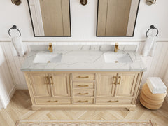 Charlotte White Oak 72 in. W x 22 in. D Double Sink Bathroom Vanity - photo 46