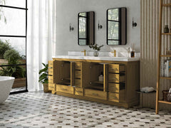Charlotte White Oak 84 in. W x 22 in. D Double Sink Bathroom Vanity - photo 3