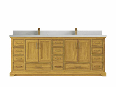 Charlotte White Oak 84 in. W x 22 in. D Double Sink Bathroom Vanity - Willow Bath and Vanity