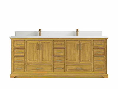 Charlotte White Oak 84 in. W x 22 in. D Double Sink Bathroom Vanity - Willow Bath and Vanity