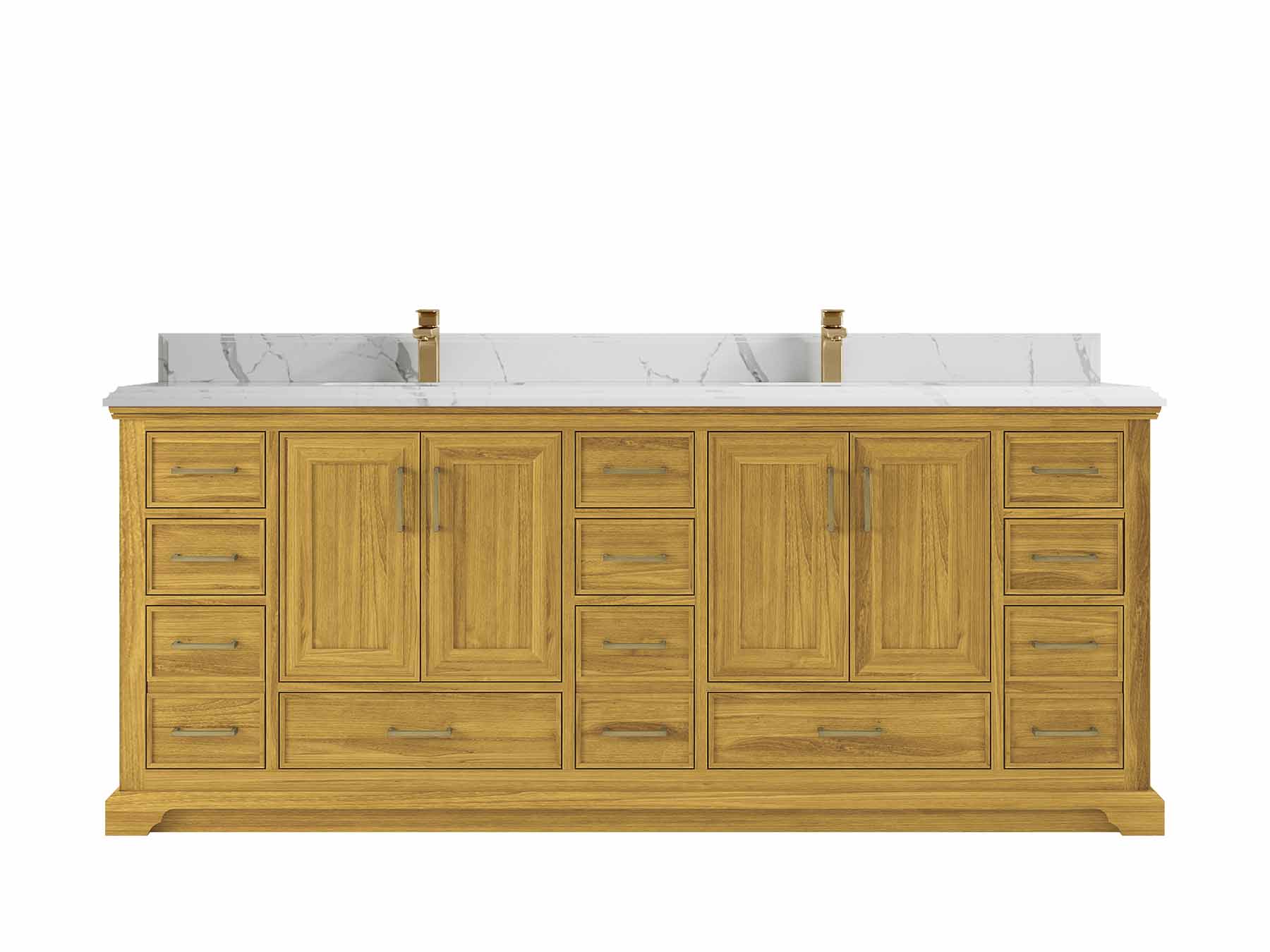 Charlotte White Oak 84 in. W x 22 in. D Double Sink Bathroom Vanity - Willow Bath and Vanity