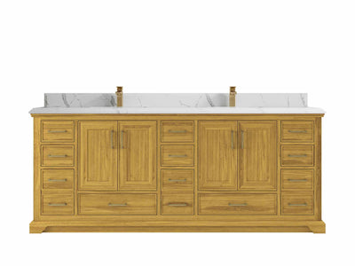 Charlotte White Oak 84 in. W x 22 in. D Double Sink Bathroom Vanity - Willow Bath and Vanity