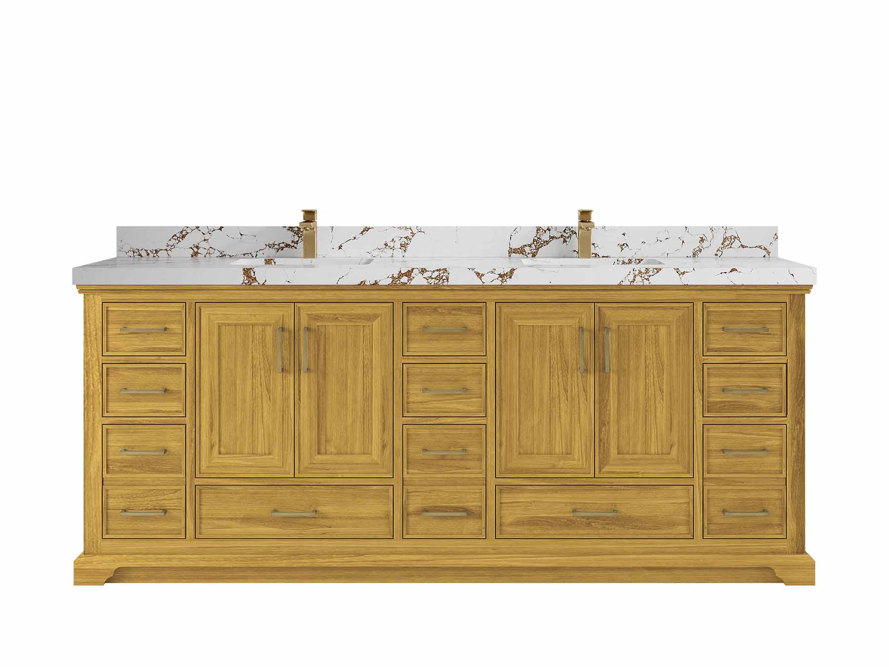 Charlotte White Oak 84 in. W x 22 in. D Double Sink Bathroom Vanity - Willow Bath and Vanity