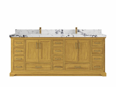 Charlotte White Oak 84 in. W x 22 in. D Double Sink Bathroom Vanity - Willow Bath and Vanity