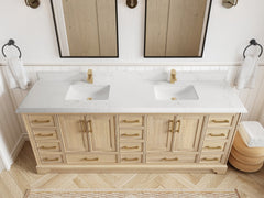 Charlotte White Oak 84 in. W x 22 in. D Double Sink Bathroom Vanity - photo 32