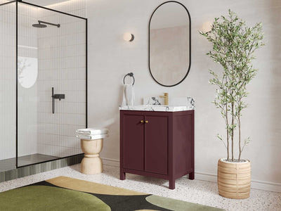 Chicago 30 in. W x 22 in. D Single Sink Bathroom Vanity - Willow Bath and Vanity