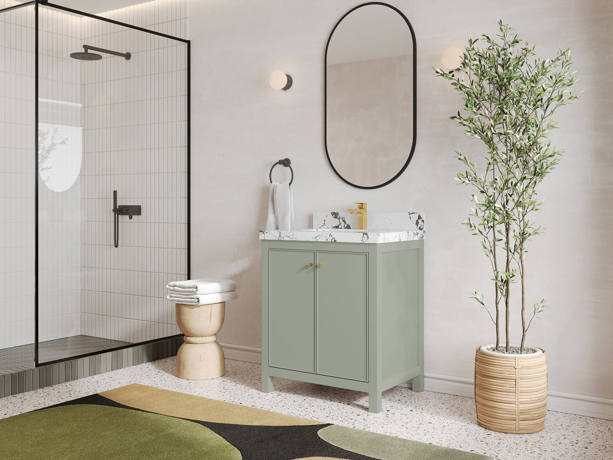 Chicago 30 in. W x 22 in. D Single Sink Bathroom Vanity - Willow Bath and Vanity