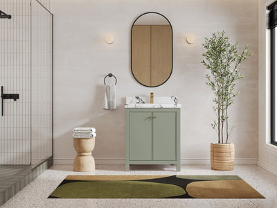 Chicago 30 in. W x 22 in. D Single Sink Bathroom Vanity - Willow Bath and Vanity