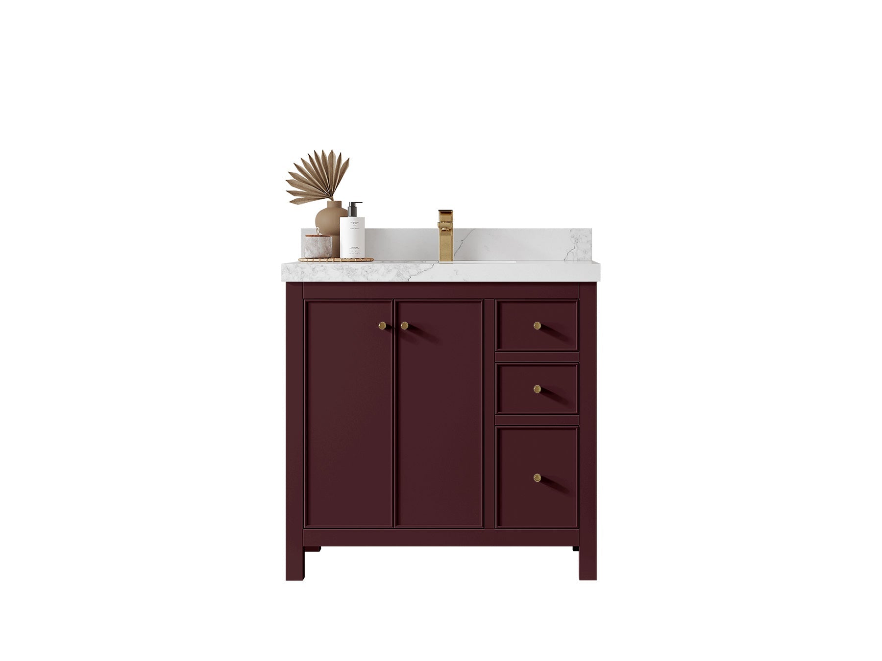 Chicago 36 in. W x 22 in. D Center Sink Bathroom Vanity - Willow Bath and Vanity