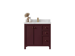 Chicago 36 in. W x 22 in. D Center Sink Bathroom Vanity - photo 1