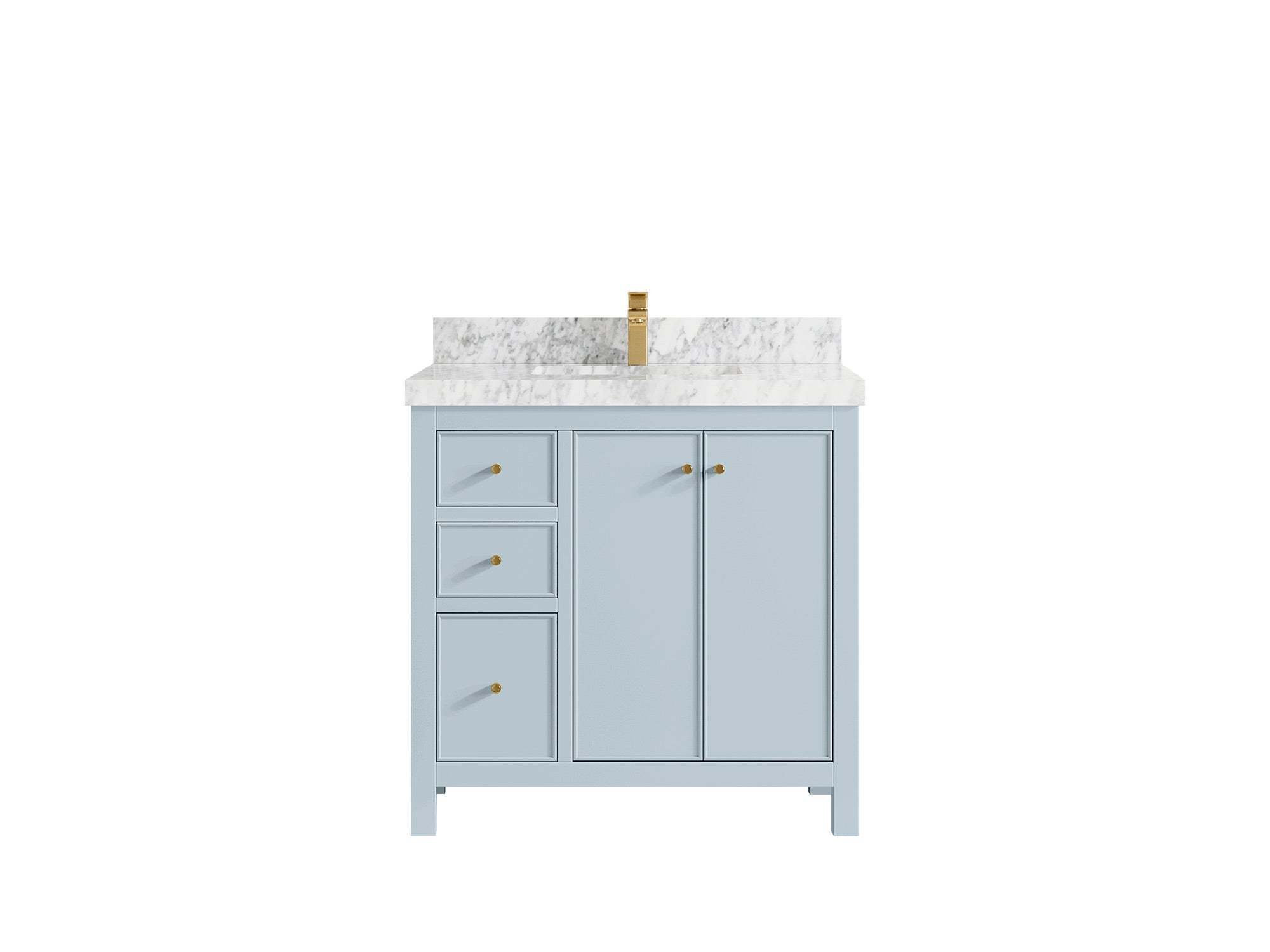 Chicago 36 in. W x 22 in. D Center Sink Bathroom Vanity - Willow Bath and Vanity