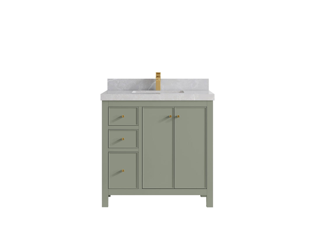 Chicago 36 in. W x 22 in. D Center Sink Bathroom Vanity - Willow Bath and Vanity