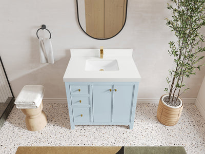 Chicago 36 in. W x 22 in. D Center Sink Bathroom Vanity - Willow Bath and Vanity
