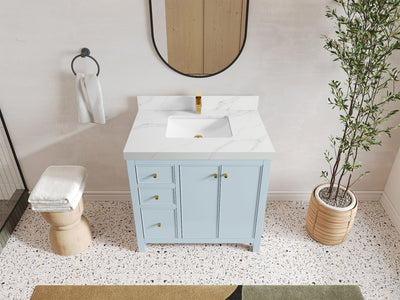 Chicago 36 in. W x 22 in. D Center Sink Bathroom Vanity - Willow Bath and Vanity