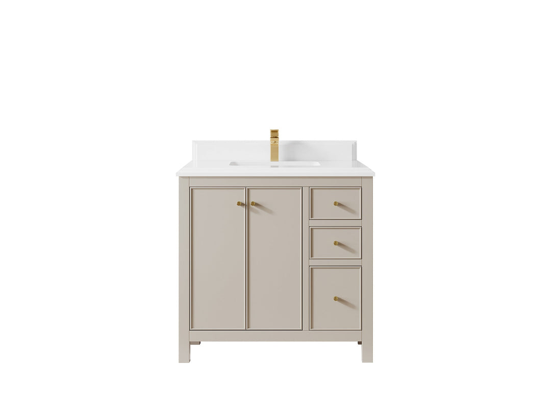 Chicago 36 in. W x 22 in. D Center Sink Bathroom Vanity - Willow Bath and Vanity