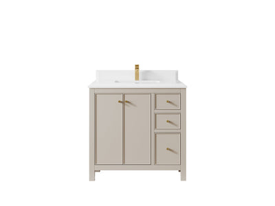 Chicago 36 in. W x 22 in. D Center Sink Bathroom Vanity - Willow Bath and Vanity