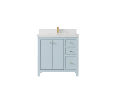 Chicago 36 in. W x 22 in. D Center Sink Bathroom Vanity - Willow Bath and Vanity