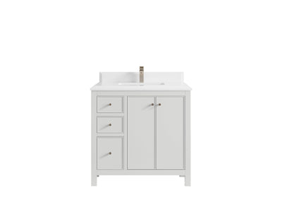 Chicago 36 in. W x 22 in. D Center Sink Bathroom Vanity - Willow Bath and Vanity