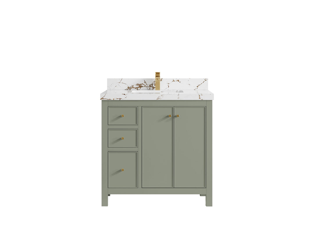 Chicago 36 in. W x 22 in. D Center Sink Bathroom Vanity - Willow Bath and Vanity