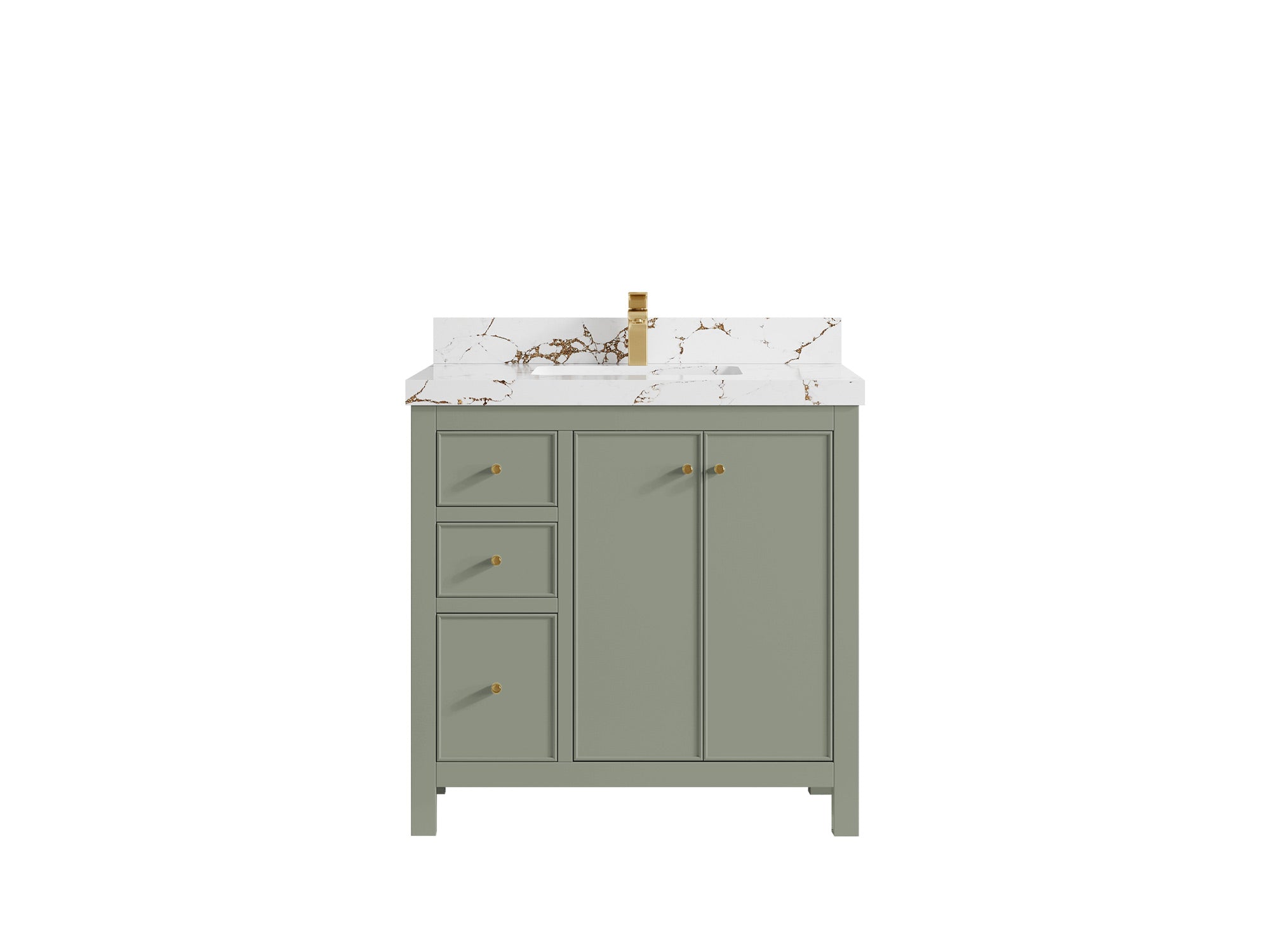 Chicago 36 in. W x 22 in. D Center Sink Bathroom Vanity - Willow Bath and Vanity