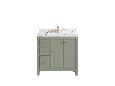 Chicago 36 in. W x 22 in. D Center Sink Bathroom Vanity - Willow Bath and Vanity