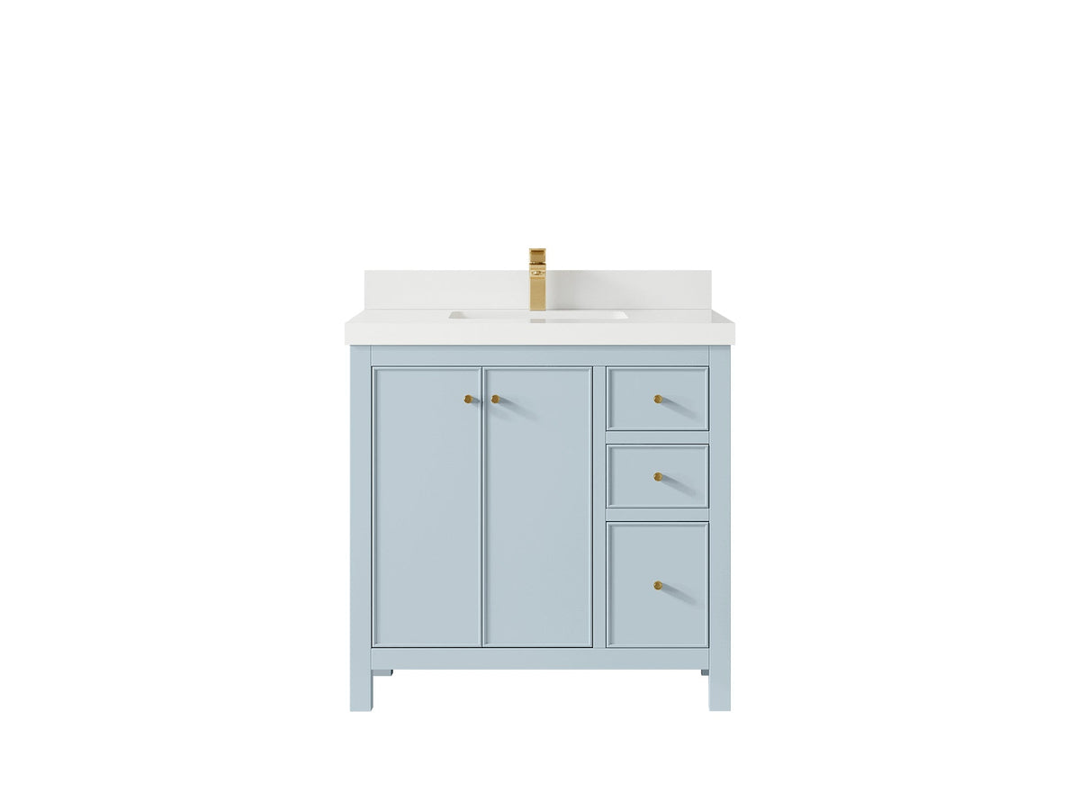 Chicago 36 in. W x 22 in. D Center Sink Bathroom Vanity - Willow Bath and Vanity
