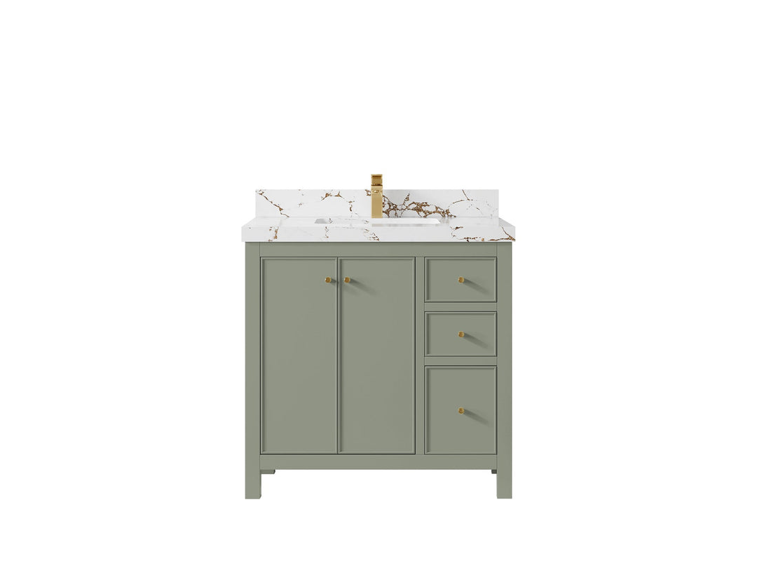 Chicago 36 in. W x 22 in. D Center Sink Bathroom Vanity - Willow Bath and Vanity