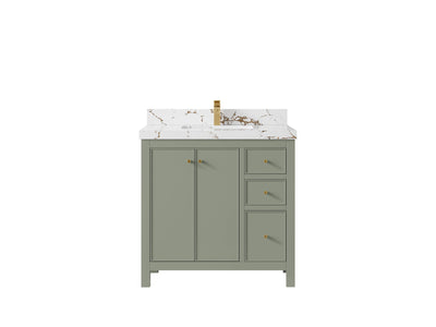 Chicago 36 in. W x 22 in. D Center Sink Bathroom Vanity - Willow Bath and Vanity