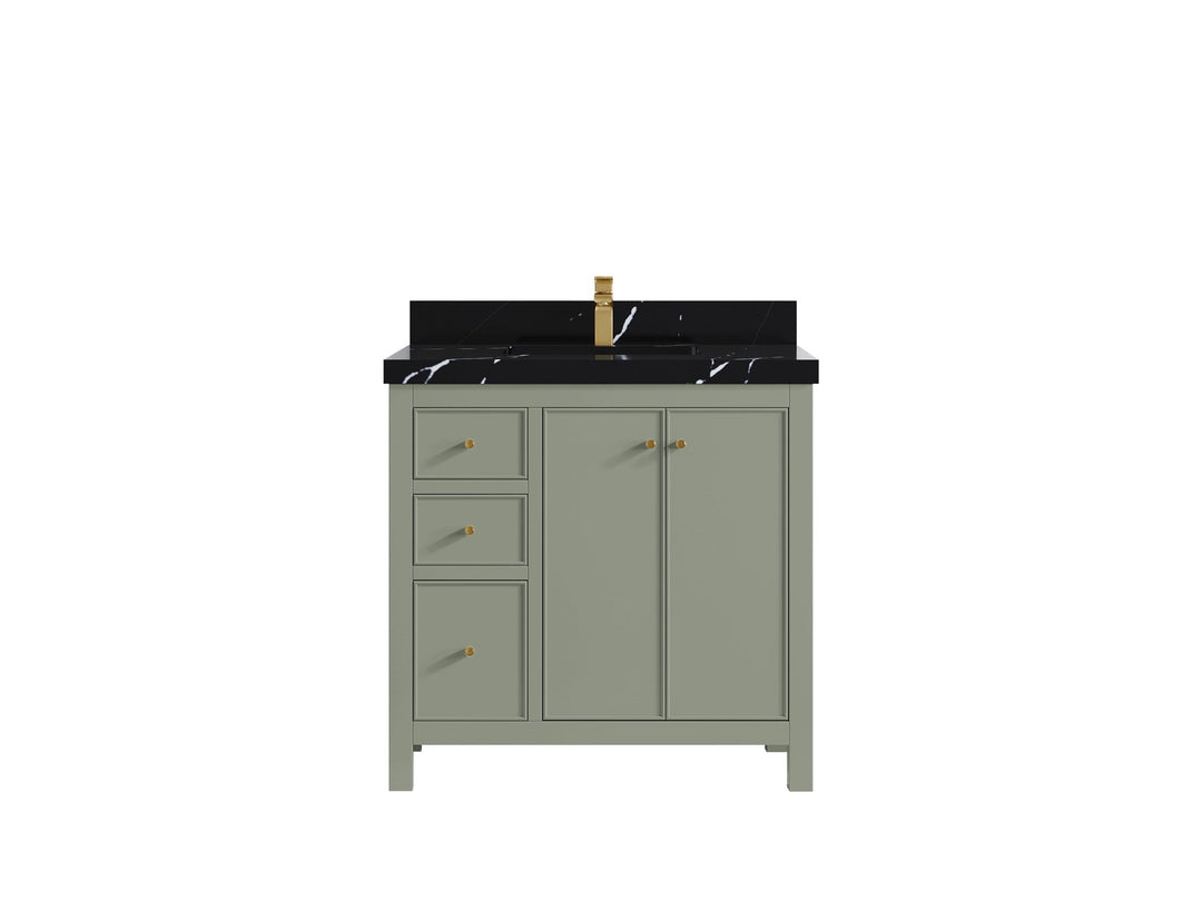 Chicago 36 in. W x 22 in. D Center Sink Bathroom Vanity - Willow Bath and Vanity