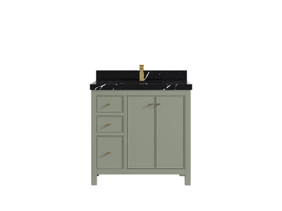 Chicago 36 in. W x 22 in. D Center Sink Bathroom Vanity - Willow Bath and Vanity
