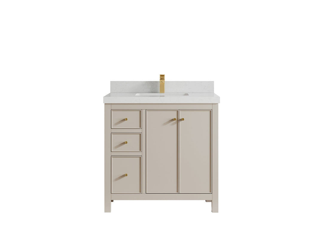 Chicago 36 in. W x 22 in. D Center Sink Bathroom Vanity - Willow Bath and Vanity