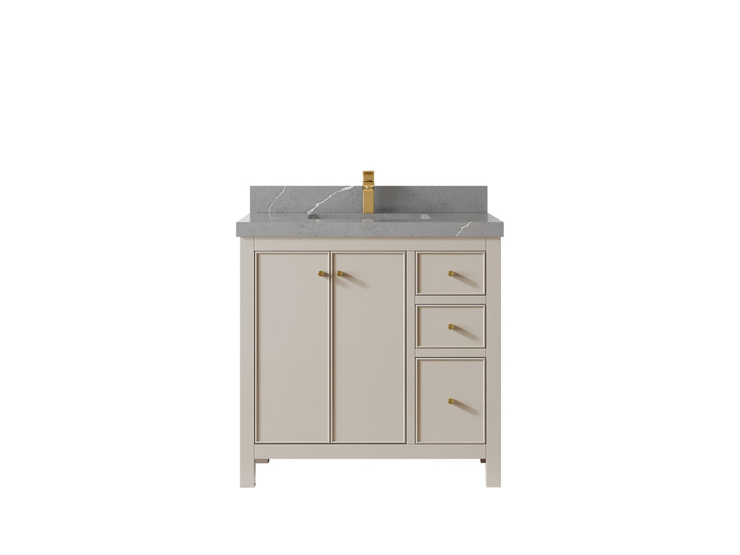 Chicago 36 in. W x 22 in. D Center Sink Bathroom Vanity - Willow Bath and Vanity