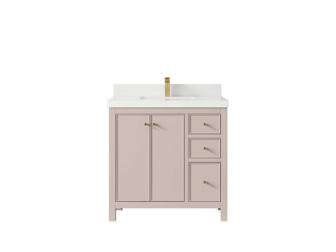 Chicago 36 in. W x 22 in. D Center Sink Bathroom Vanity - Willow Bath and Vanity