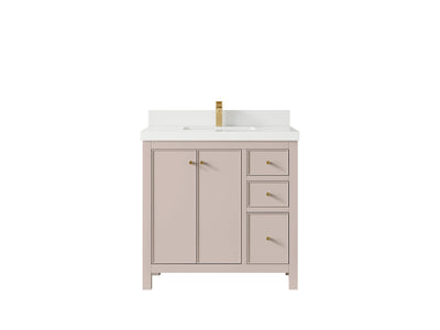 Chicago 36 in. W x 22 in. D Center Sink Bathroom Vanity - Willow Bath and Vanity