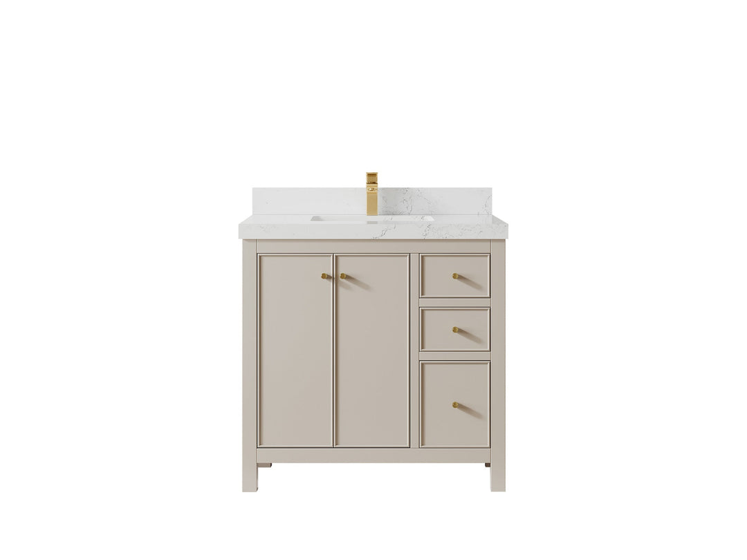 Chicago 36 in. W x 22 in. D Center Sink Bathroom Vanity - Willow Bath and Vanity