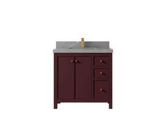 Chicago 36 in. W x 22 in. D Center Sink Bathroom Vanity - photo 39