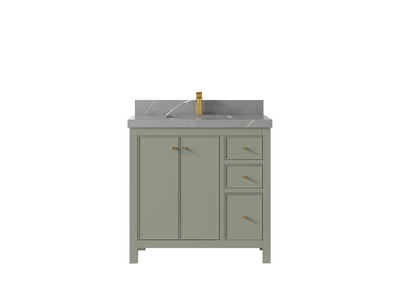 Chicago 36 in. W x 22 in. D Center Sink Bathroom Vanity - Willow Bath and Vanity
