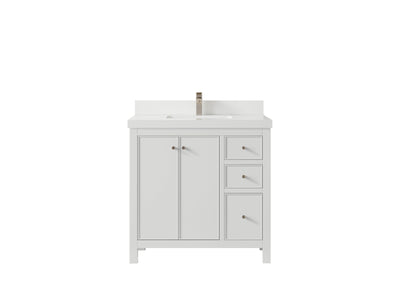 Chicago 36 in. W x 22 in. D Center Sink Bathroom Vanity - Willow Bath and Vanity