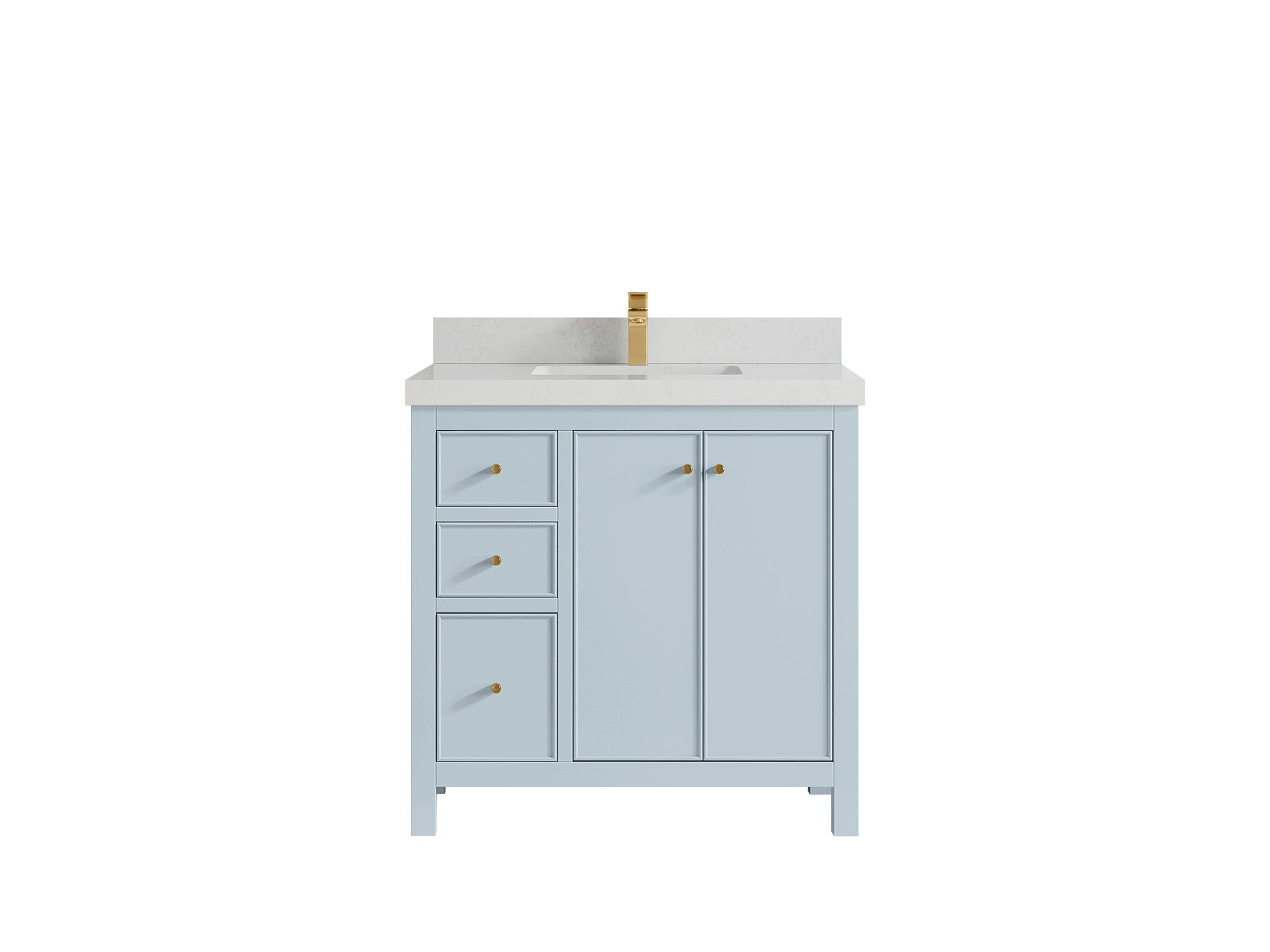 Chicago 36 in. W x 22 in. D Center Sink Bathroom Vanity - Willow Bath and Vanity