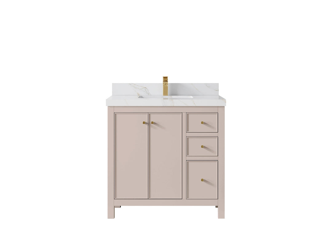 Chicago 36 in. W x 22 in. D Center Sink Bathroom Vanity - Willow Bath and Vanity
