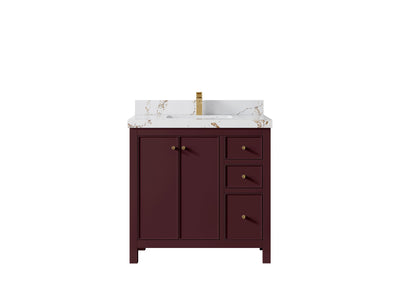 Chicago 36 in. W x 22 in. D Center Sink Bathroom Vanity - Willow Bath and Vanity