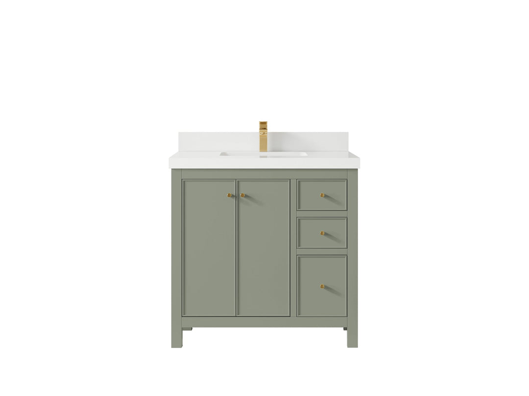 Chicago 36 in. W x 22 in. D Center Sink Bathroom Vanity - Willow Bath and Vanity