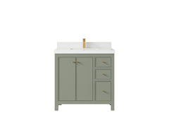 Chicago 36 in. W x 22 in. D Center Sink Bathroom Vanity - photo 43