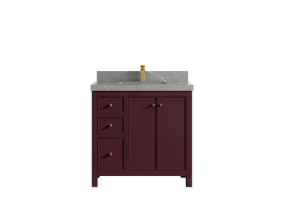 Chicago 36 in. W x 22 in. D Center Sink Bathroom Vanity - Willow Bath and Vanity