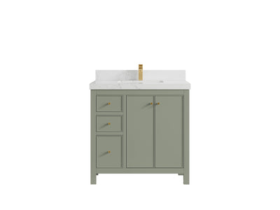 Chicago 36 in. W x 22 in. D Center Sink Bathroom Vanity - Willow Bath and Vanity